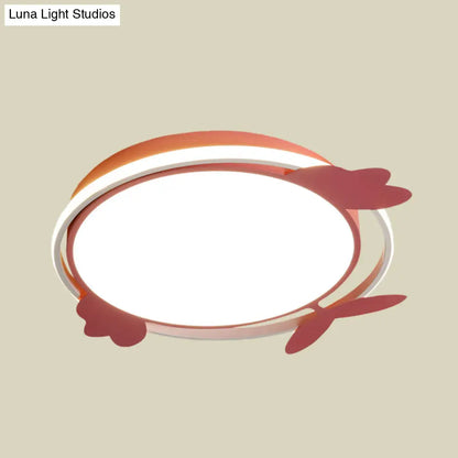 DecorBites™ DecorBites™ Nordic Style Bird Ceiling Light Fixture with Acrylic LED - Pink/Blue Flush Mount for Bedrooms