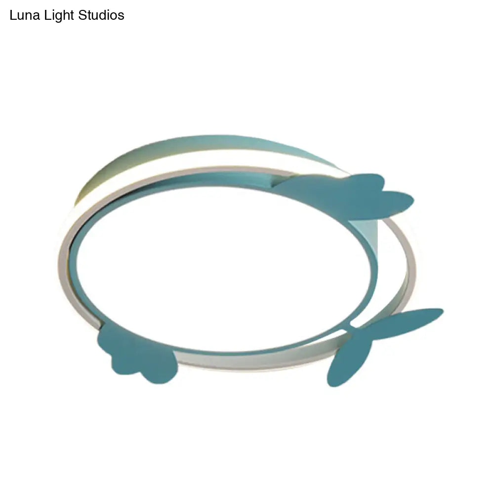 DecorBites™ DecorBites™ Nordic Style Bird Ceiling Light Fixture with Acrylic LED - Pink/Blue Flush Mount for Bedrooms