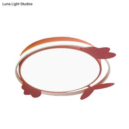 DecorBites™ DecorBites™ Nordic Style Bird Ceiling Light Fixture with Acrylic LED - Pink/Blue Flush Mount for Bedrooms