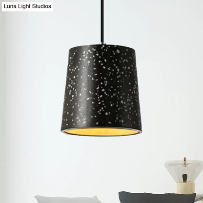 Nordic Style Cement Cone Pendant Light - 1 Light Black/White/Brown