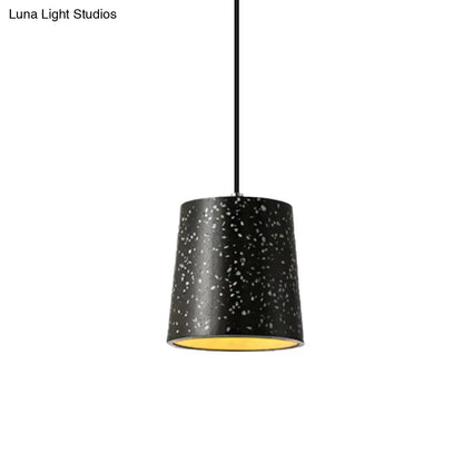 Nordic Style Cement Cone Pendant Light - 1 Light Black/White/Brown