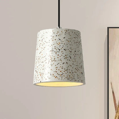 Nordic Style Cement Cone Pendant Light - 1 Light Black/White/Brown