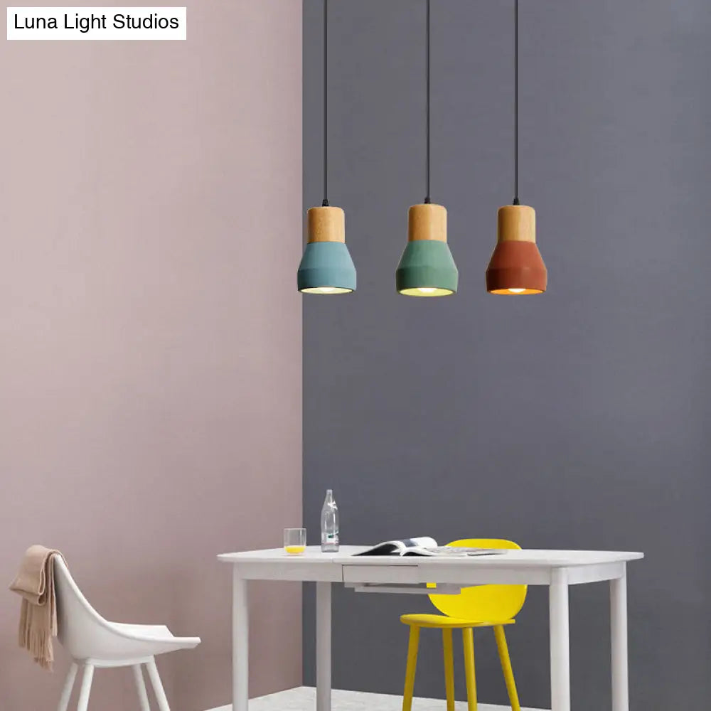 Nordic Style Cement Torch Pendant Lamp for Tea Station - Single Light Pendant