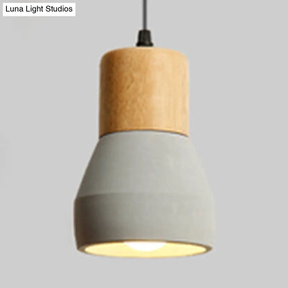 Nordic Style Cement Torch Pendant Lamp for Tea Station - Single Light Pendant