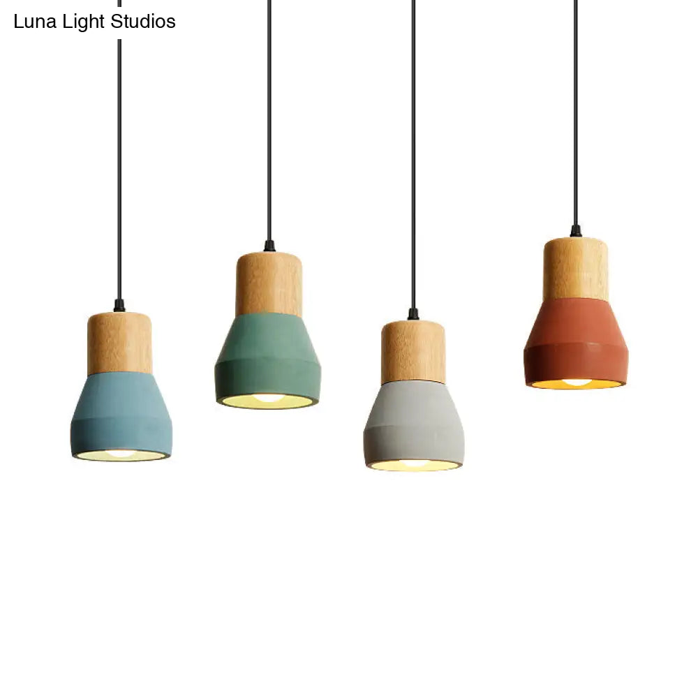 Nordic Style Cement Torch Pendant Lamp for Tea Station - Single Light Pendant