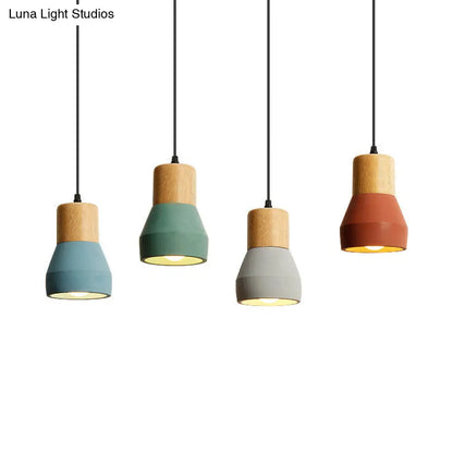 Nordic Style Cement Torch Pendant Lamp for Tea Station - Single Light Pendant