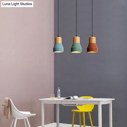 Nordic Style Cement Torch Pendant Lamp for Tea Station - Single Light Pendant