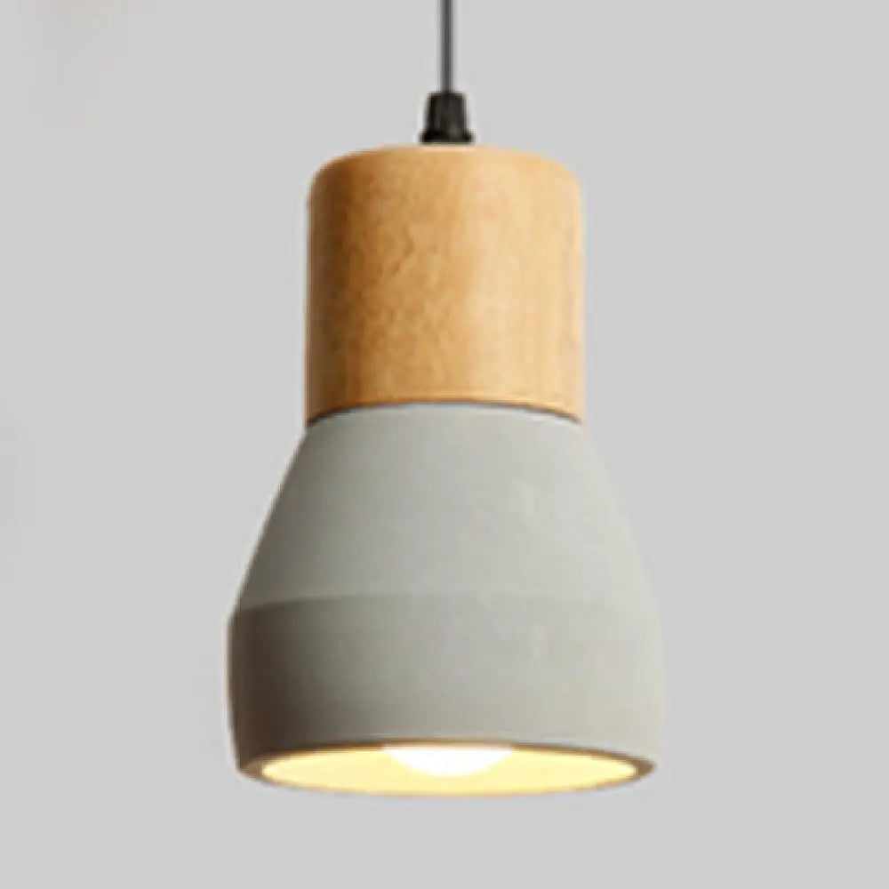 Nordic Style Cement Torch Pendant Lamp for Tea Station - Single Light Pendant