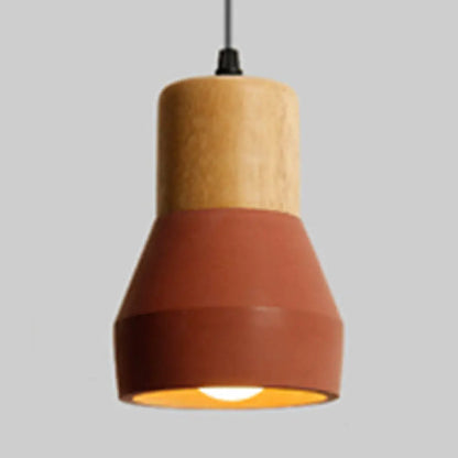 Nordic Style Cement Torch Pendant Lamp for Tea Station - Single Light Pendant