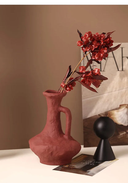 Nordic Style Ceramic Flower Pot - White - Vase