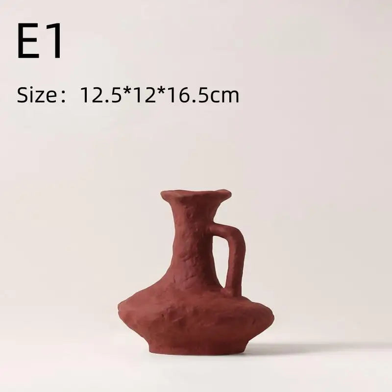 Nordic Style Ceramic Flower Pot - White - E1 / CHINA - Vase