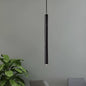 Nordic Style Concrete Pendant Light - 12"/21.5"H Tube, 1 Light, Black/White/Yellow