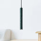 Nordic Style Concrete Pendant Light - 12"/21.5"H Tube, 1 Light, Black/White/Yellow