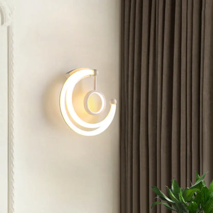 DecorBites™ DecorBites™ Nordic Style Crescent Wall Light: Acrylic LED Sconce for Living Room - Warm/White Lighting Fixture