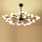 Nordic Style Dual Glass Glowworm Chandelier Pendant Light for Living Room Suspension