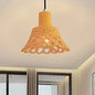 Nordic Style Etched Pendant Lighting: Concrete 1-Light Grey/White/Yellow with Geometric/Bell/Flared Shade