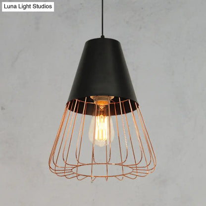 Nordic Style Geometric Metal Pendant Light for Restaurants