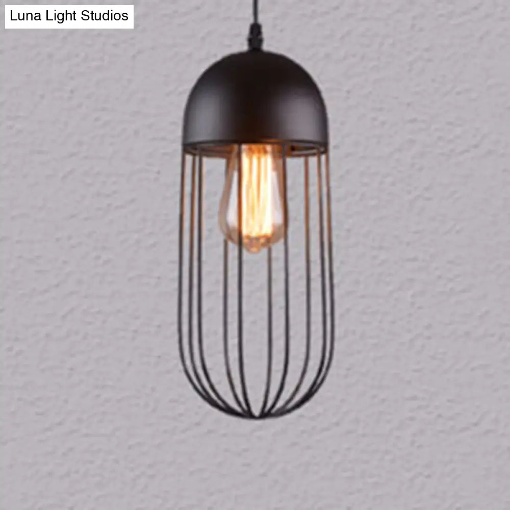 Nordic Style Geometric Metal Pendant Light for Restaurants