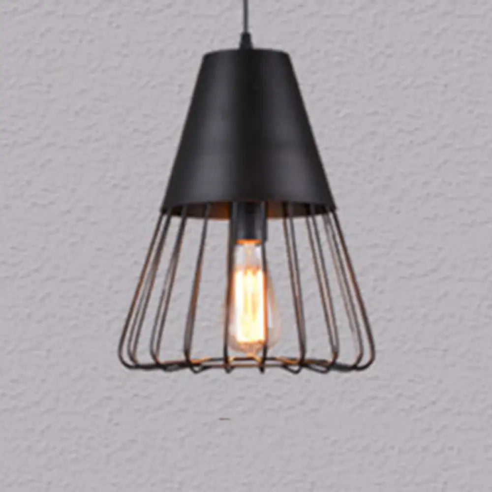 Nordic Style Geometric Metal Pendant Light for Restaurants