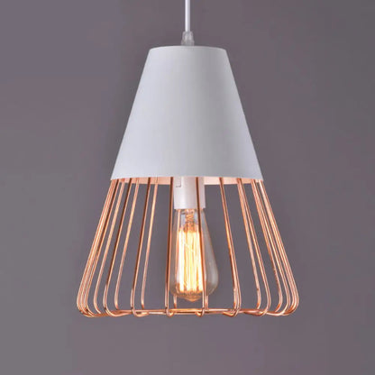 Nordic Style Geometric Metal Pendant Light for Restaurants