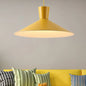 Nordic Style Iron Pendant Ceiling Light - Pink/Yellow/Blue Flared Design, Perfect for Living Room