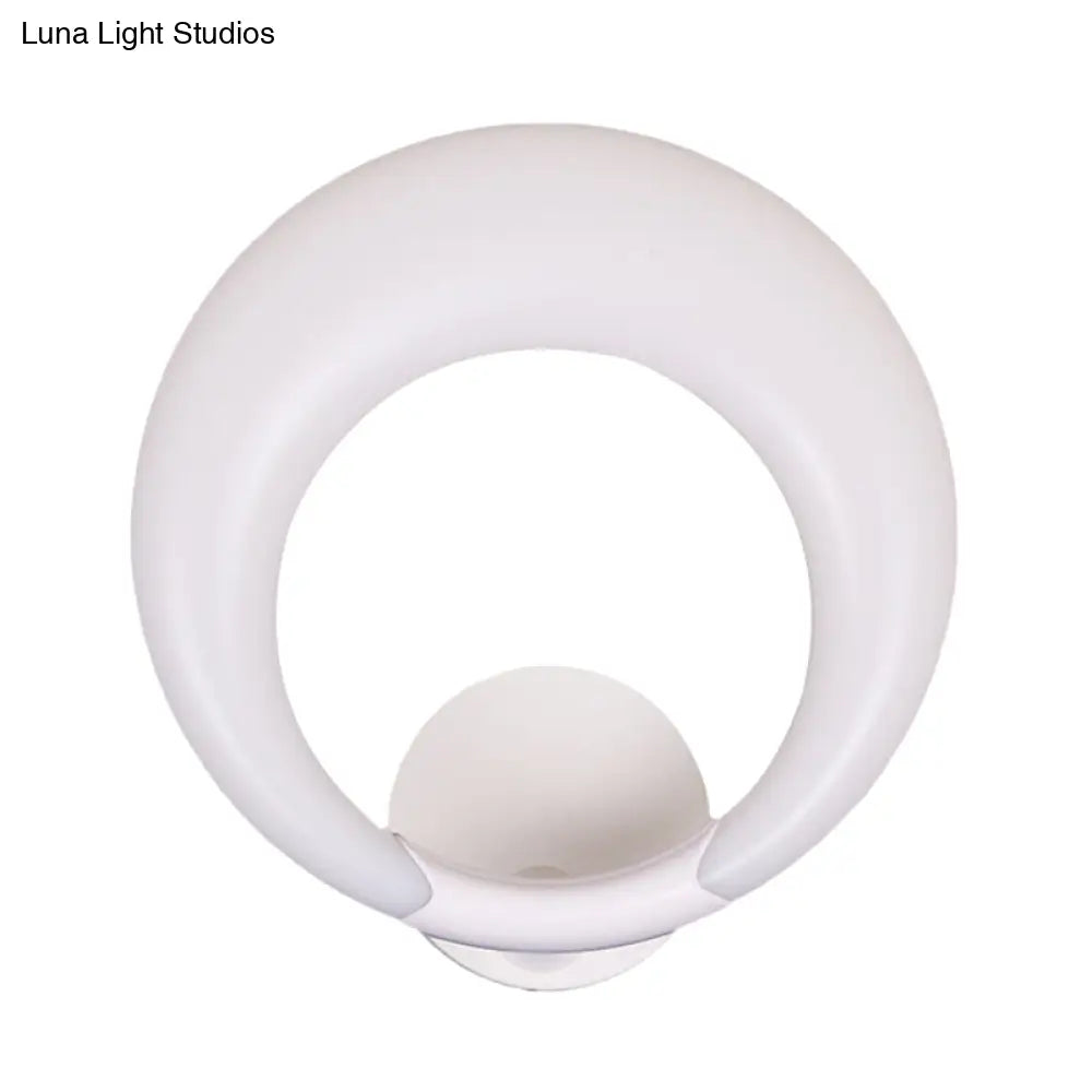 DecorBites™ DecorBites™ Nordic Style LED Bedside Wall Sconce - White/Black, Crescent Moon Acrylic Shade