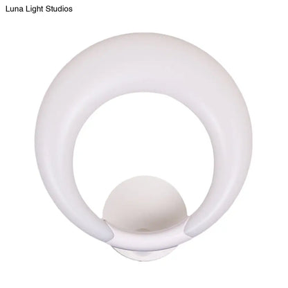 DecorBites™ DecorBites™ Nordic Style LED Bedside Wall Sconce - White/Black, Crescent Moon Acrylic Shade