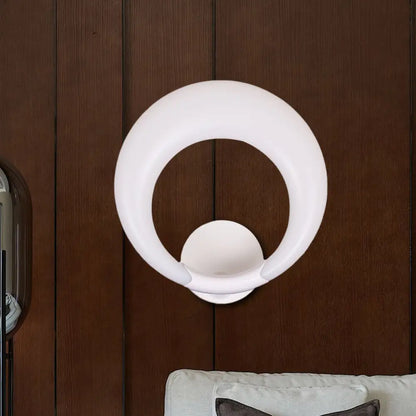 DecorBites™ DecorBites™ Nordic Style LED Bedside Wall Sconce - White/Black, Crescent Moon Acrylic Shade