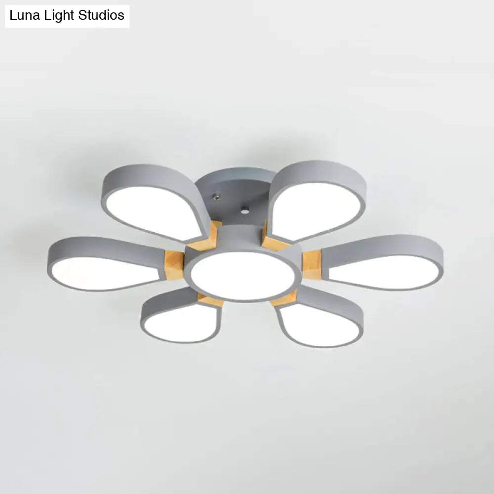 DecorBites™ DecorBites™ Nordic Style LED Ceiling Lamp - Petal Acrylic Shade, Semi Flush Mount