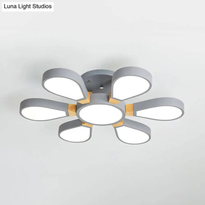 DecorBites™ DecorBites™ Nordic Style LED Ceiling Lamp - Petal Acrylic Shade, Semi Flush Mount