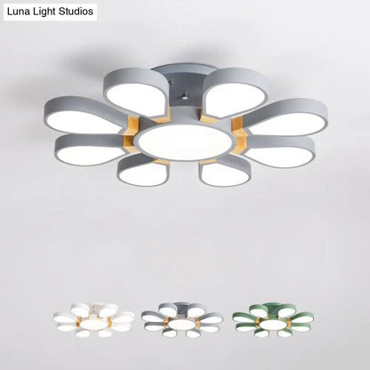 DecorBites™ DecorBites™ Nordic Style LED Ceiling Lamp - Petal Acrylic Shade, Semi Flush Mount