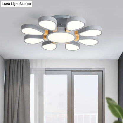 DecorBites™ DecorBites™ Nordic Style LED Ceiling Lamp - Petal Acrylic Shade, Semi Flush Mount