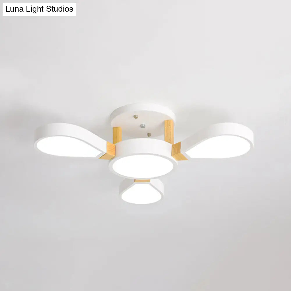 DecorBites™ DecorBites™ Nordic Style LED Ceiling Lamp - Petal Acrylic Shade, Semi Flush Mount
