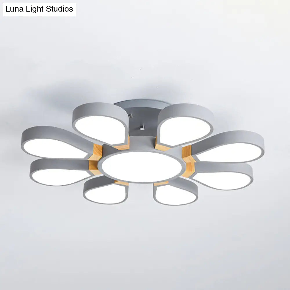 DecorBites™ DecorBites™ Nordic Style LED Ceiling Lamp - Petal Acrylic Shade, Semi Flush Mount