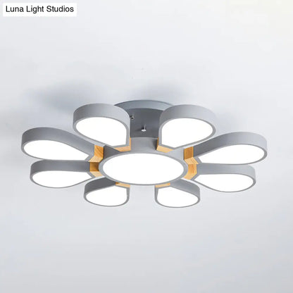 DecorBites™ DecorBites™ Nordic Style LED Ceiling Lamp - Petal Acrylic Shade, Semi Flush Mount