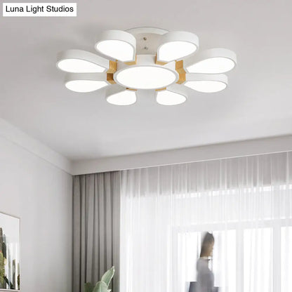 DecorBites™ DecorBites™ Nordic Style LED Ceiling Lamp - Petal Acrylic Shade, Semi Flush Mount