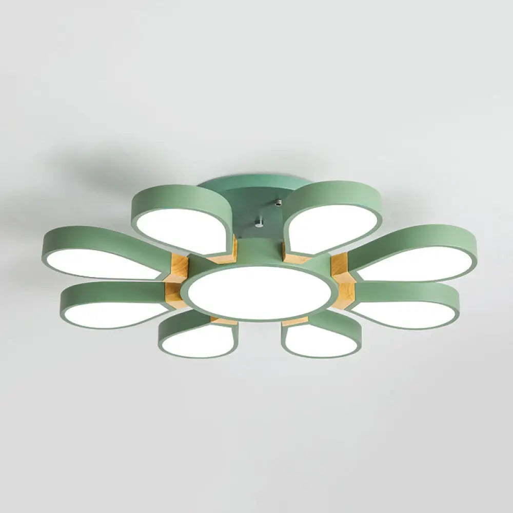 DecorBites™ DecorBites™ Nordic Style LED Ceiling Lamp - Petal Acrylic Shade, Semi Flush Mount