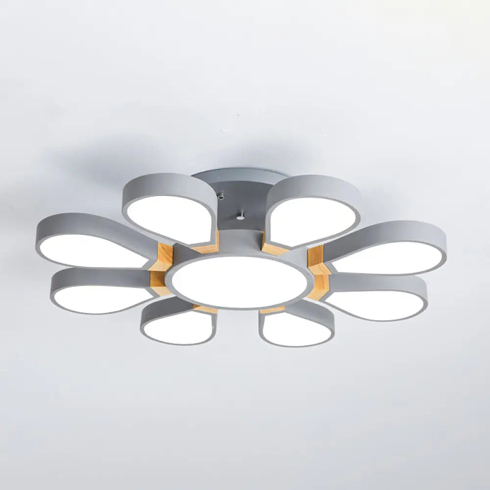 DecorBites™ DecorBites™ Nordic Style LED Ceiling Lamp - Petal Acrylic Shade, Semi Flush Mount