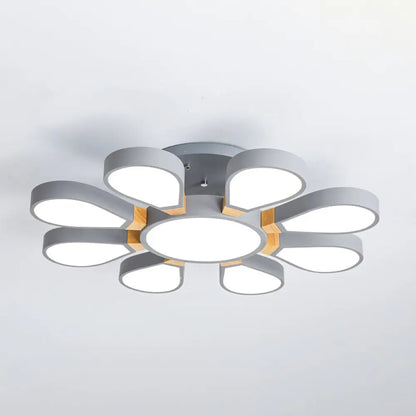 DecorBites™ DecorBites™ Nordic Style LED Ceiling Lamp - Petal Acrylic Shade, Semi Flush Mount