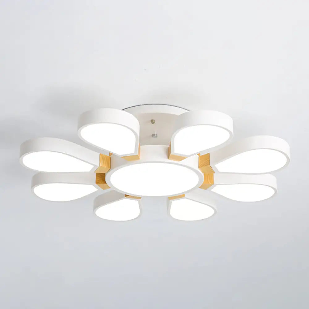 DecorBites™ DecorBites™ Nordic Style LED Ceiling Lamp - Petal Acrylic Shade, Semi Flush Mount
