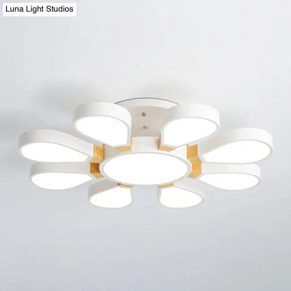 DecorBites™ DecorBites™ Nordic Style LED Ceiling Lamp - Petal Acrylic Shade, Semi Flush Mount