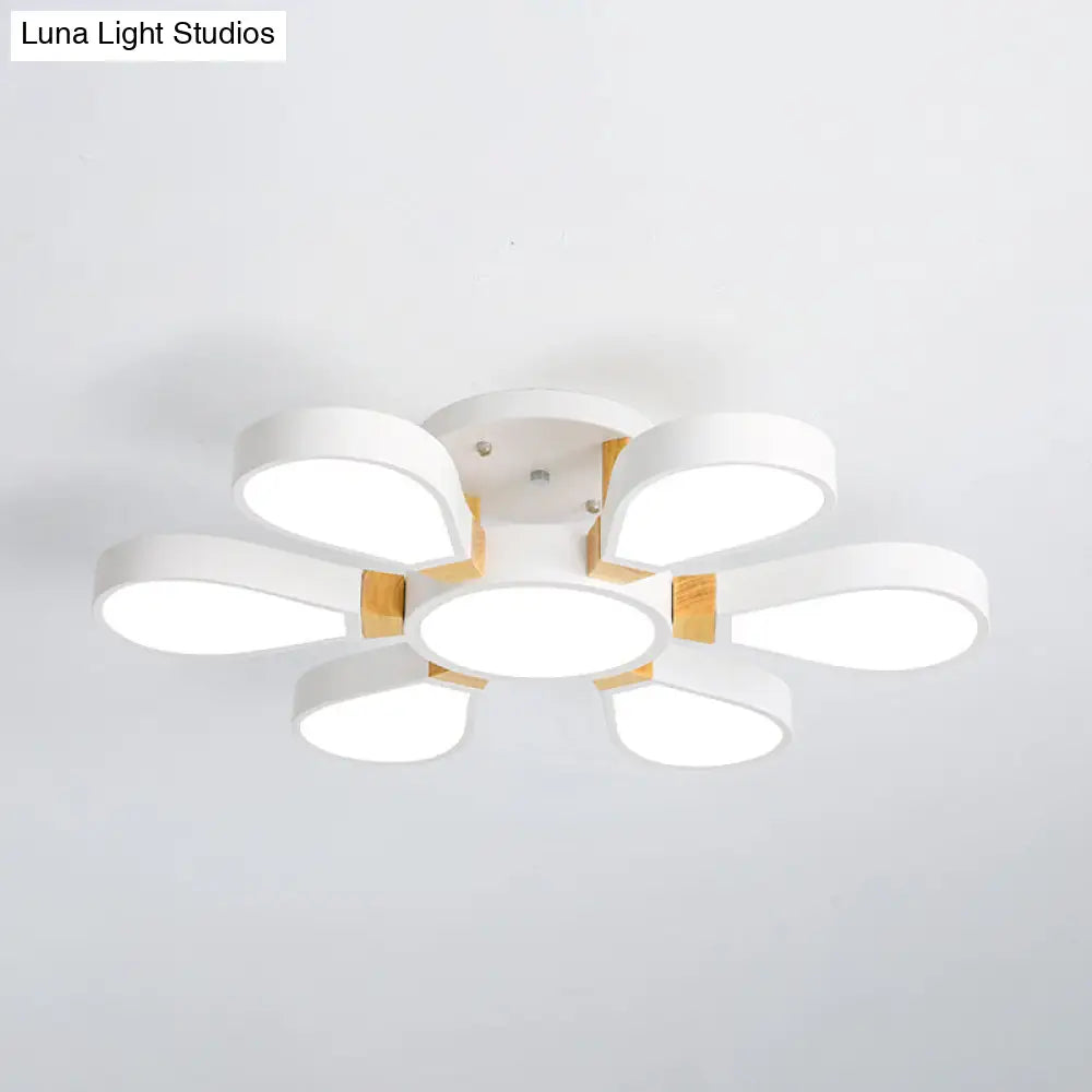 DecorBites™ DecorBites™ Nordic Style LED Ceiling Lamp - Petal Acrylic Shade, Semi Flush Mount