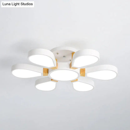 DecorBites™ DecorBites™ Nordic Style LED Ceiling Lamp - Petal Acrylic Shade, Semi Flush Mount