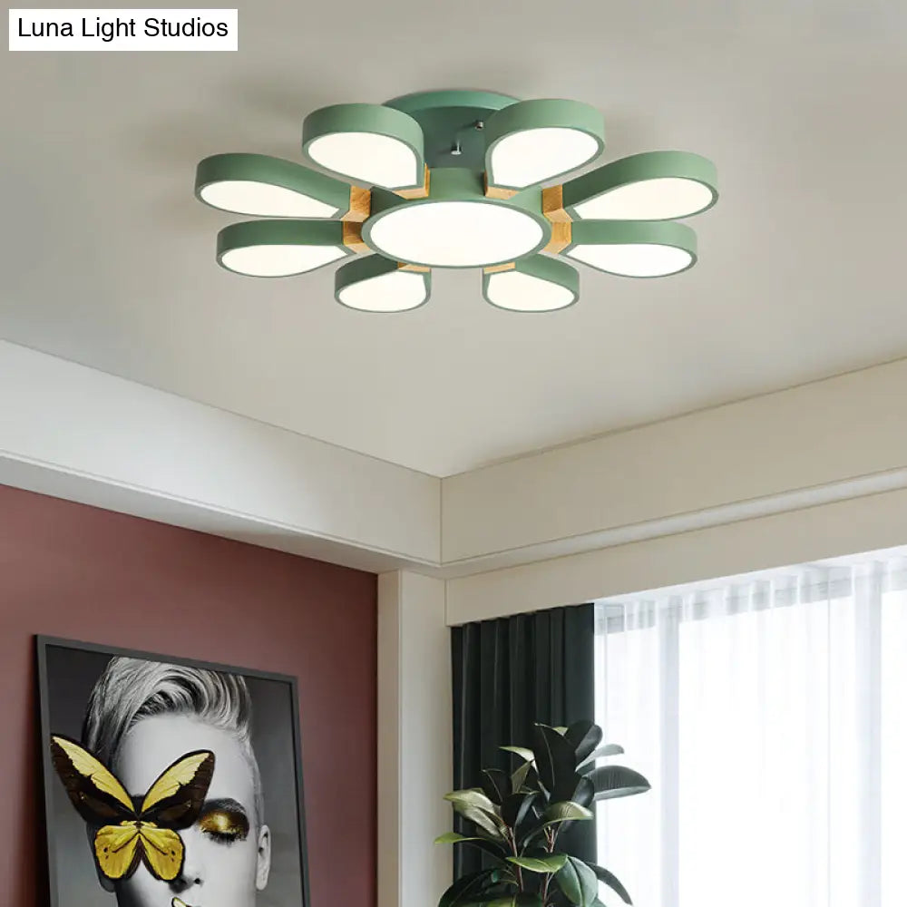 DecorBites™ DecorBites™ Nordic Style LED Ceiling Lamp - Petal Acrylic Shade, Semi Flush Mount