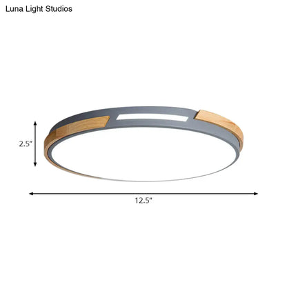 Lámpara de techo LED de estilo nórdico DecorBites™, acrílico gris/verde, montaje empotrado para sala de estar y dormitorio - 12"/16"/19.5" de ancho