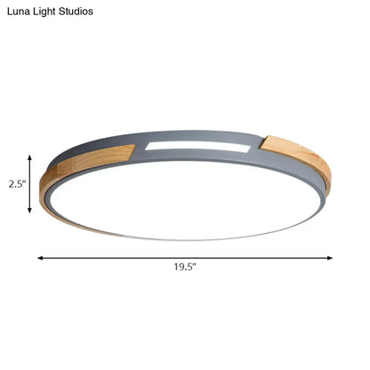 Lámpara de techo LED de estilo nórdico DecorBites™, acrílico gris/verde, montaje empotrado para sala de estar y dormitorio - 12"/16"/19.5" de ancho