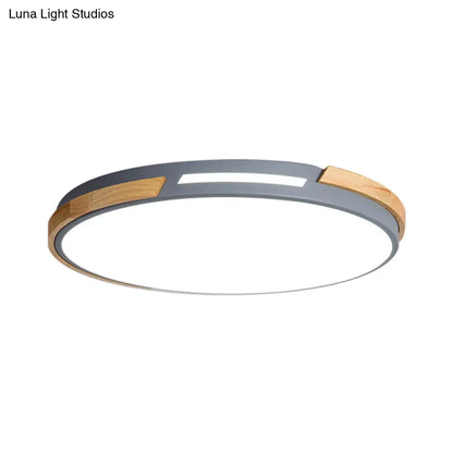 Lámpara de techo LED de estilo nórdico DecorBites™, acrílico gris/verde, montaje empotrado para sala de estar y dormitorio - 12"/16"/19.5" de ancho