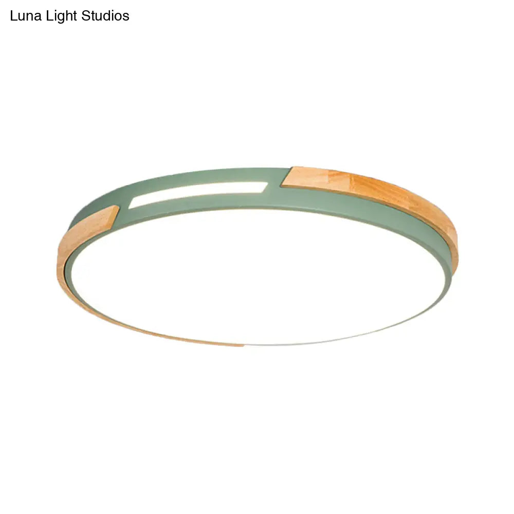 Lámpara de techo LED de estilo nórdico DecorBites™, acrílico gris/verde, montaje empotrado para sala de estar y dormitorio - 12"/16"/19.5" de ancho