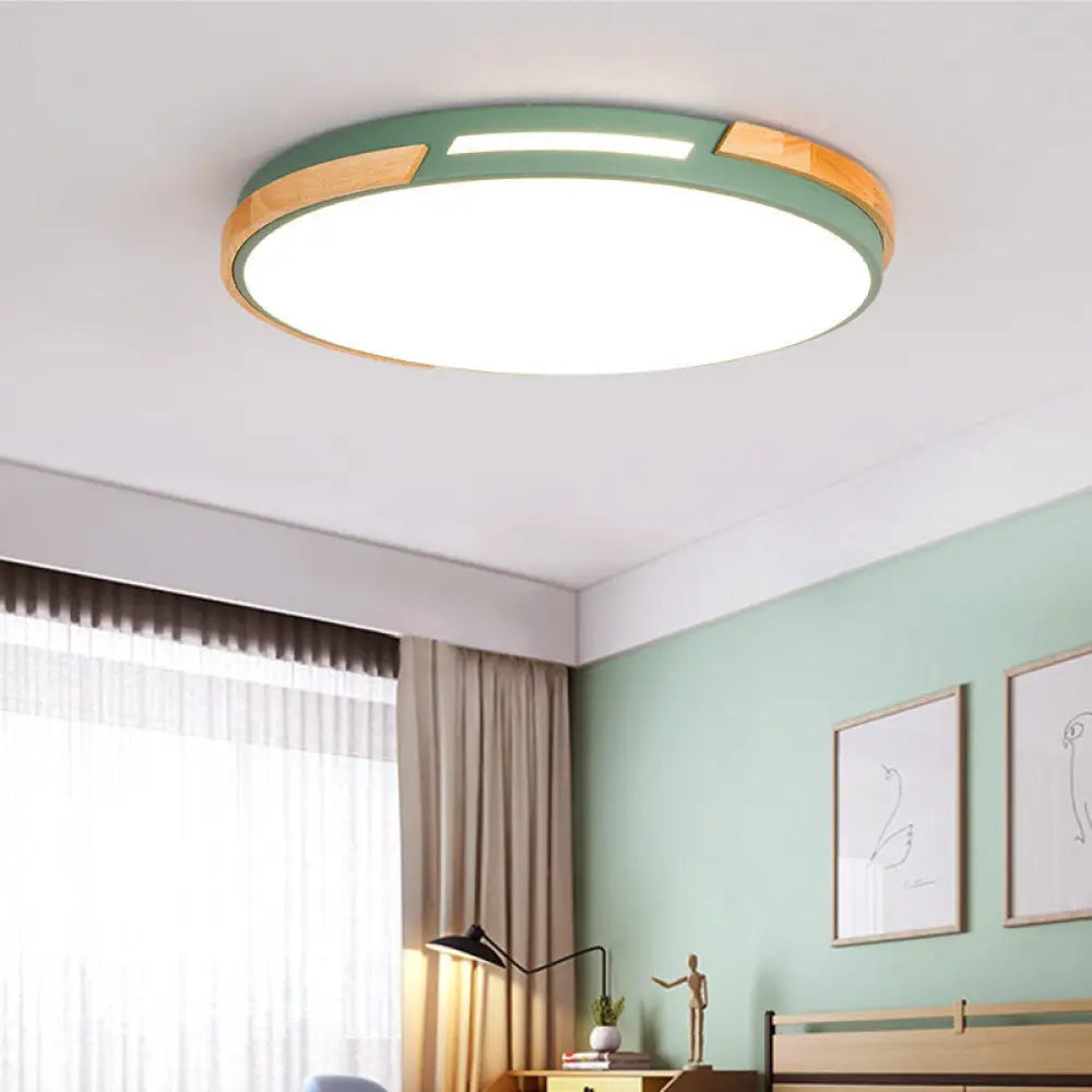 Lámpara de techo LED de estilo nórdico DecorBites™, acrílico gris/verde, montaje empotrado para sala de estar y dormitorio - 12"/16"/19.5" de ancho