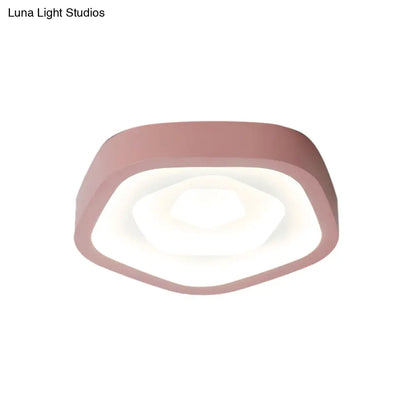 DecorBites™ DecorBites™ Nordic Style LED Flush Mount Bedroom Ceiling Light with Rose Shade - Perfect for Kids